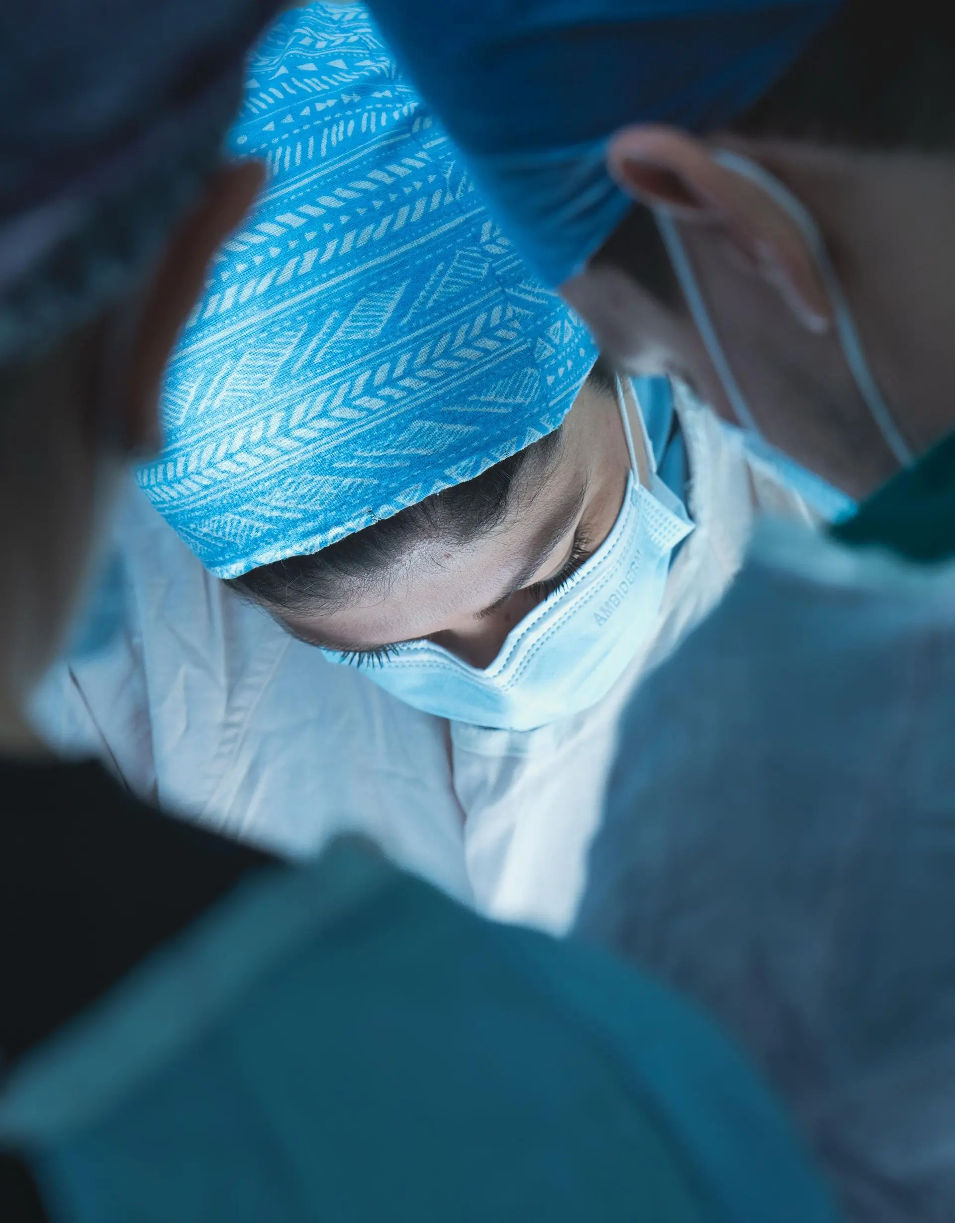 A surgical team at work in one of the hospital's theatres