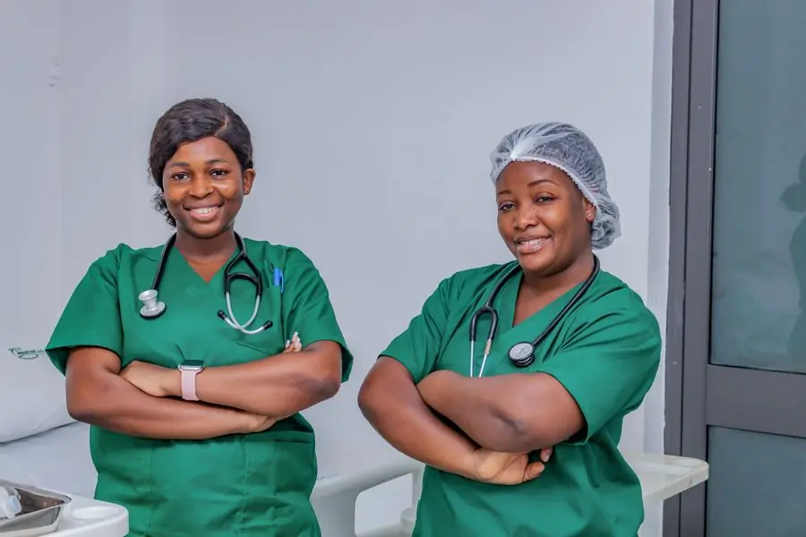 Two nurses on the medical ward