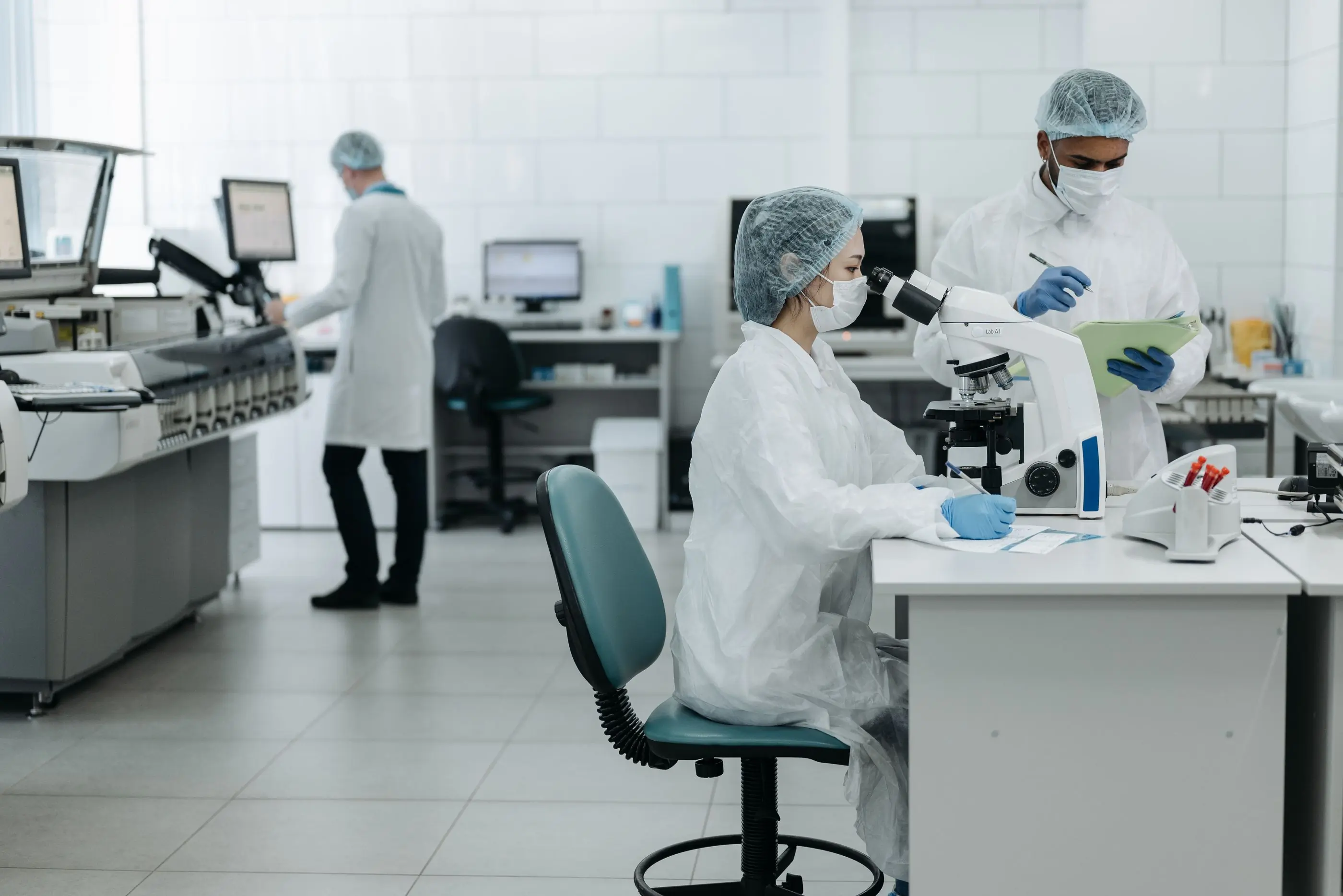 Scientists at work across the main laboratory floor