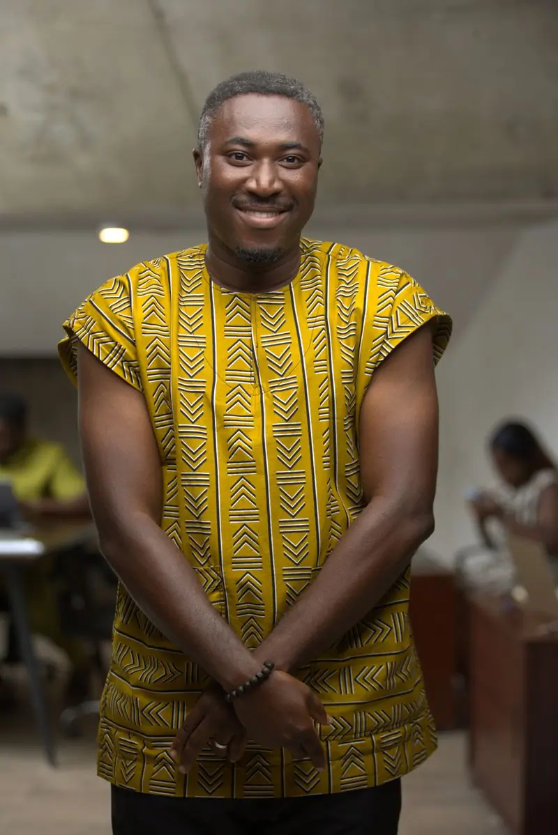 Kwesi Amankwah, a client of the firm, at home