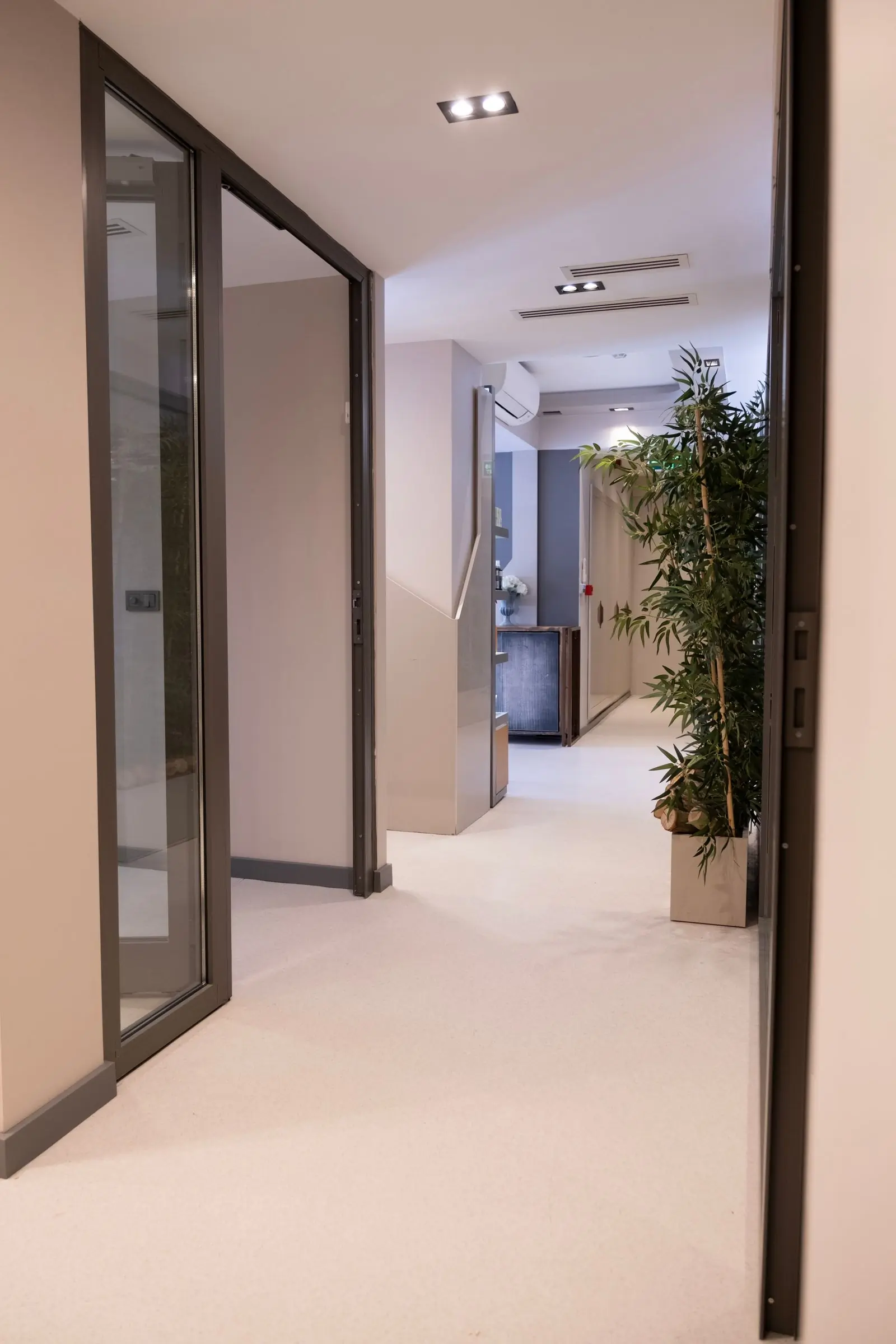 The corridor outside the clinic's consulting rooms