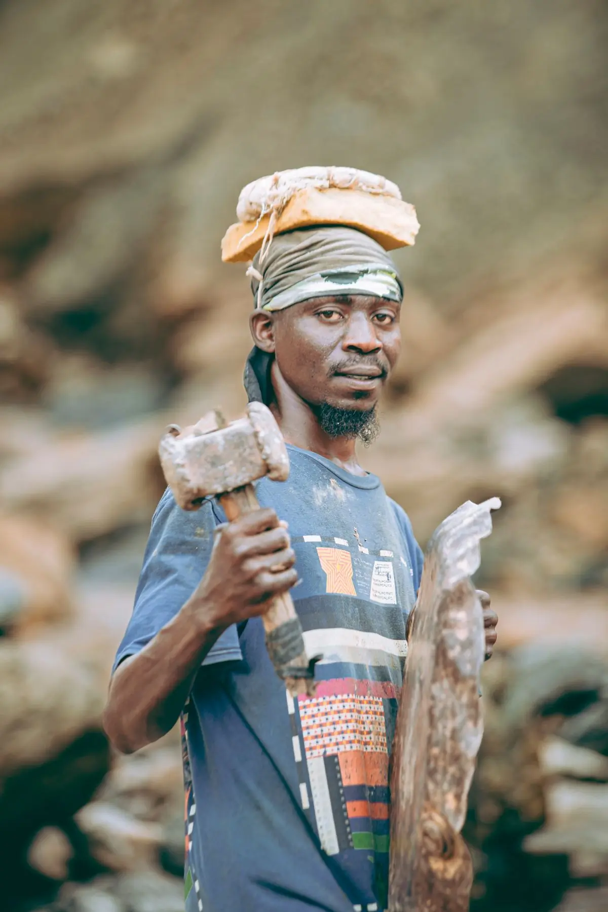 A tradesman with the hand tools the firm started with