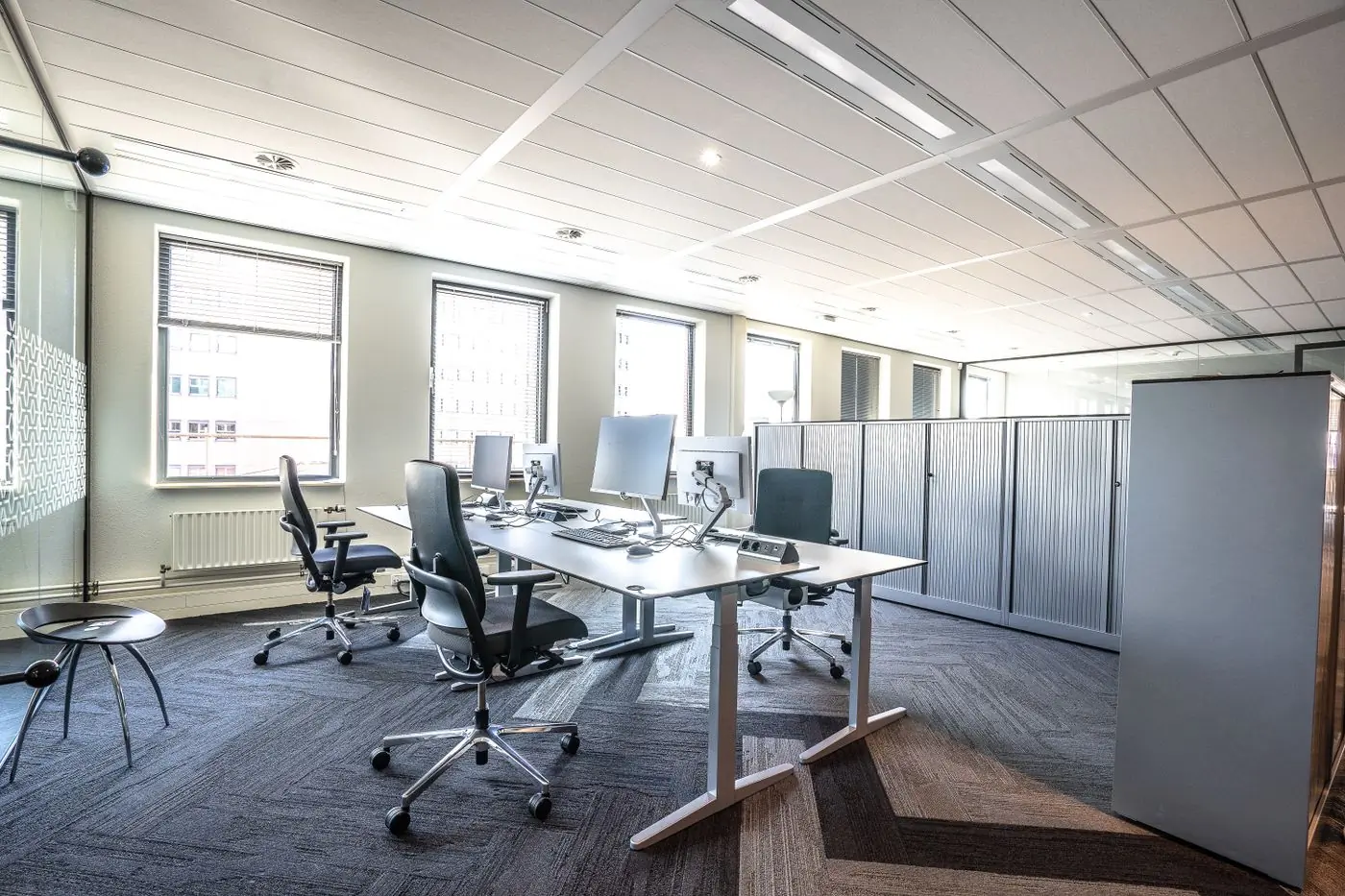 An office floor made ready for occupation