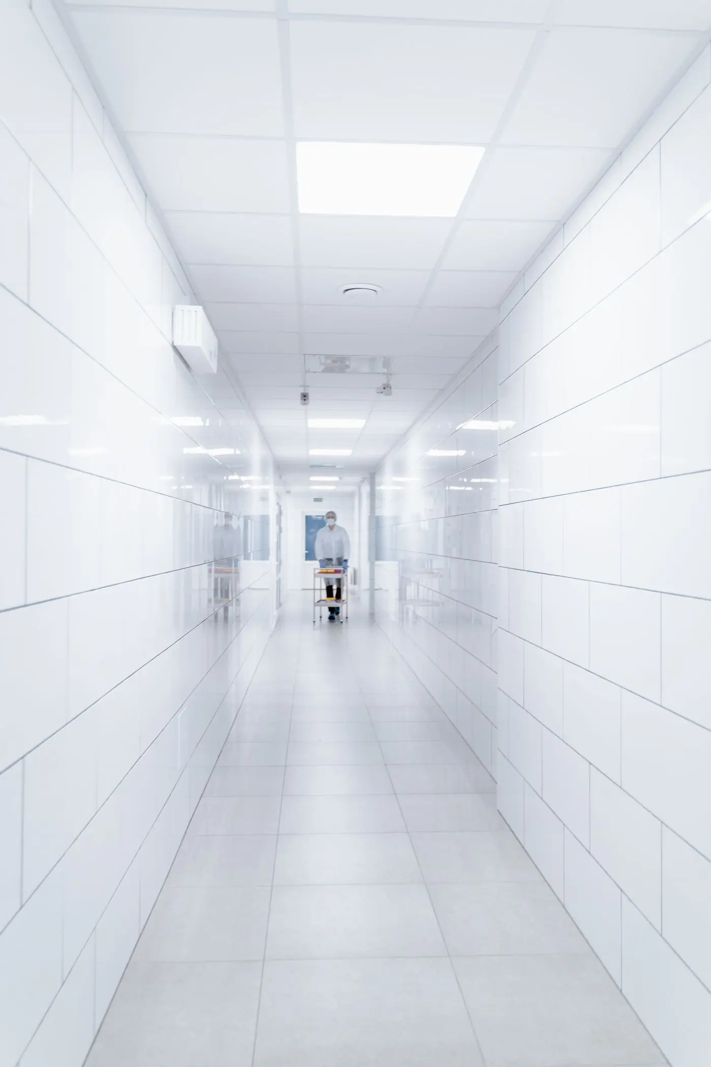 The corridor outside the hospital's outpatient clinics