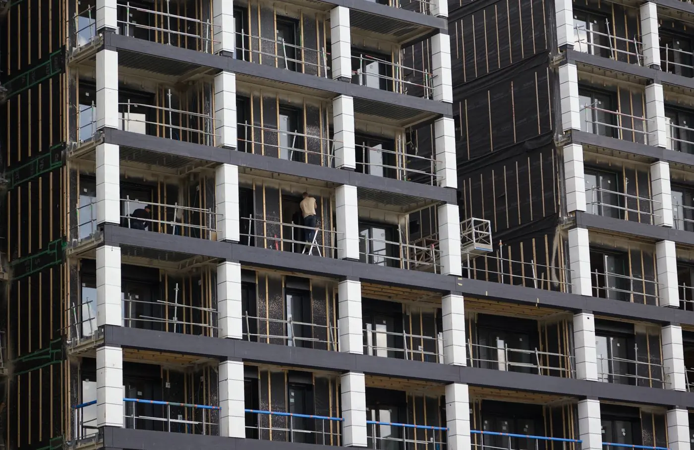 A finished residential block on a city street