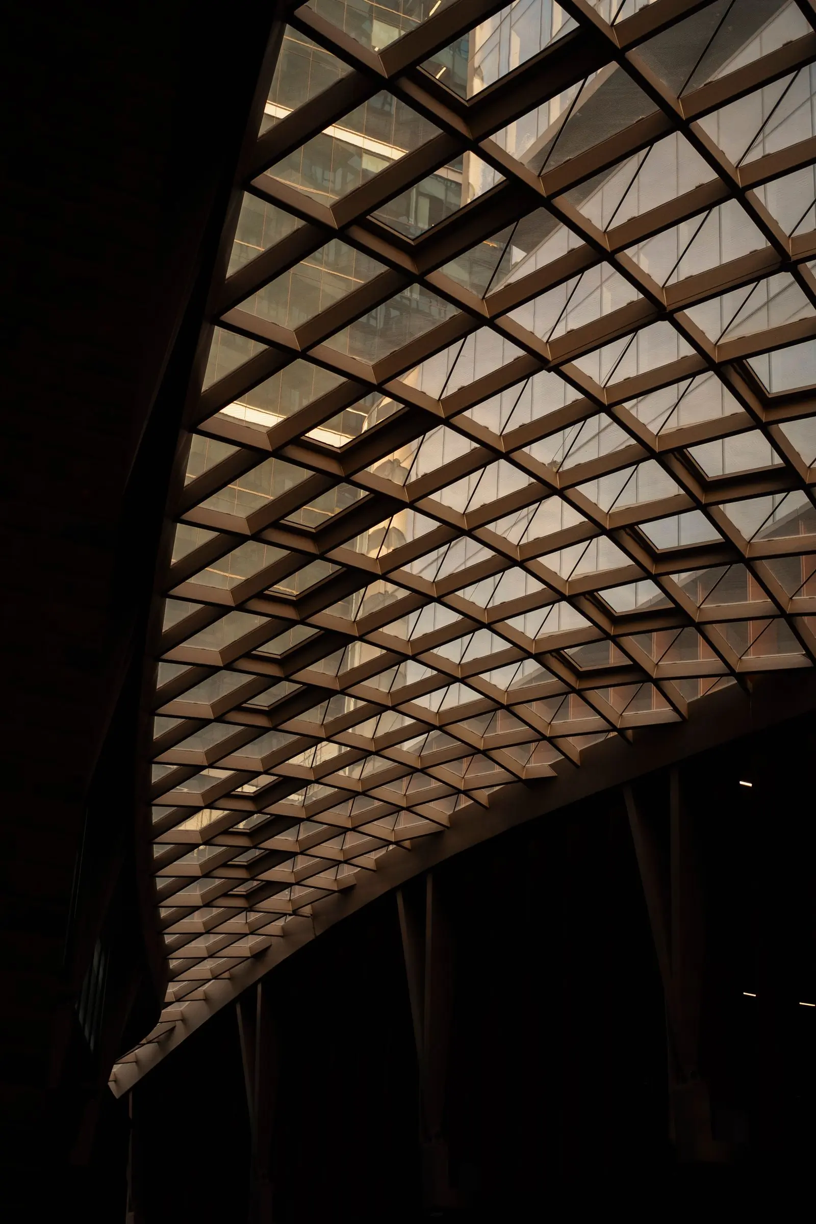 The coffered ceiling of the firm's chambers