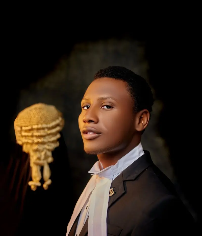 Kofi Aggrey, senior associate, beside his barrister's wig
