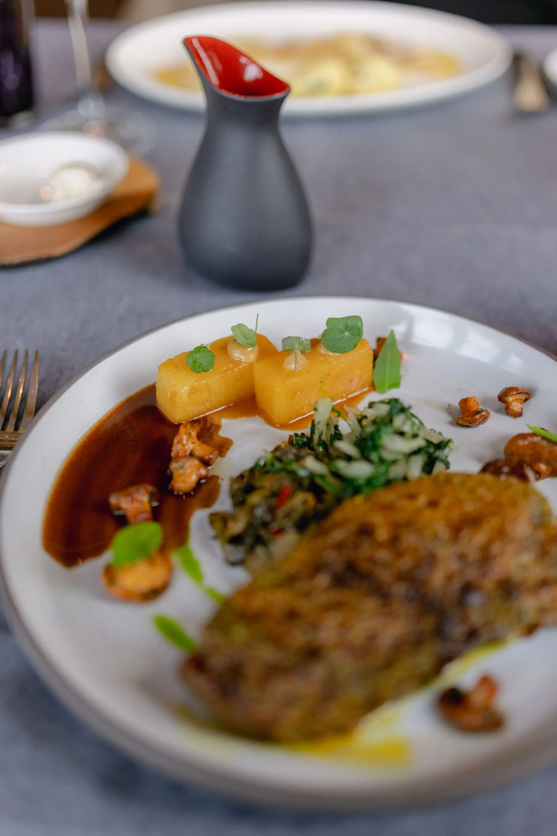 A course from the nine-course tasting menu