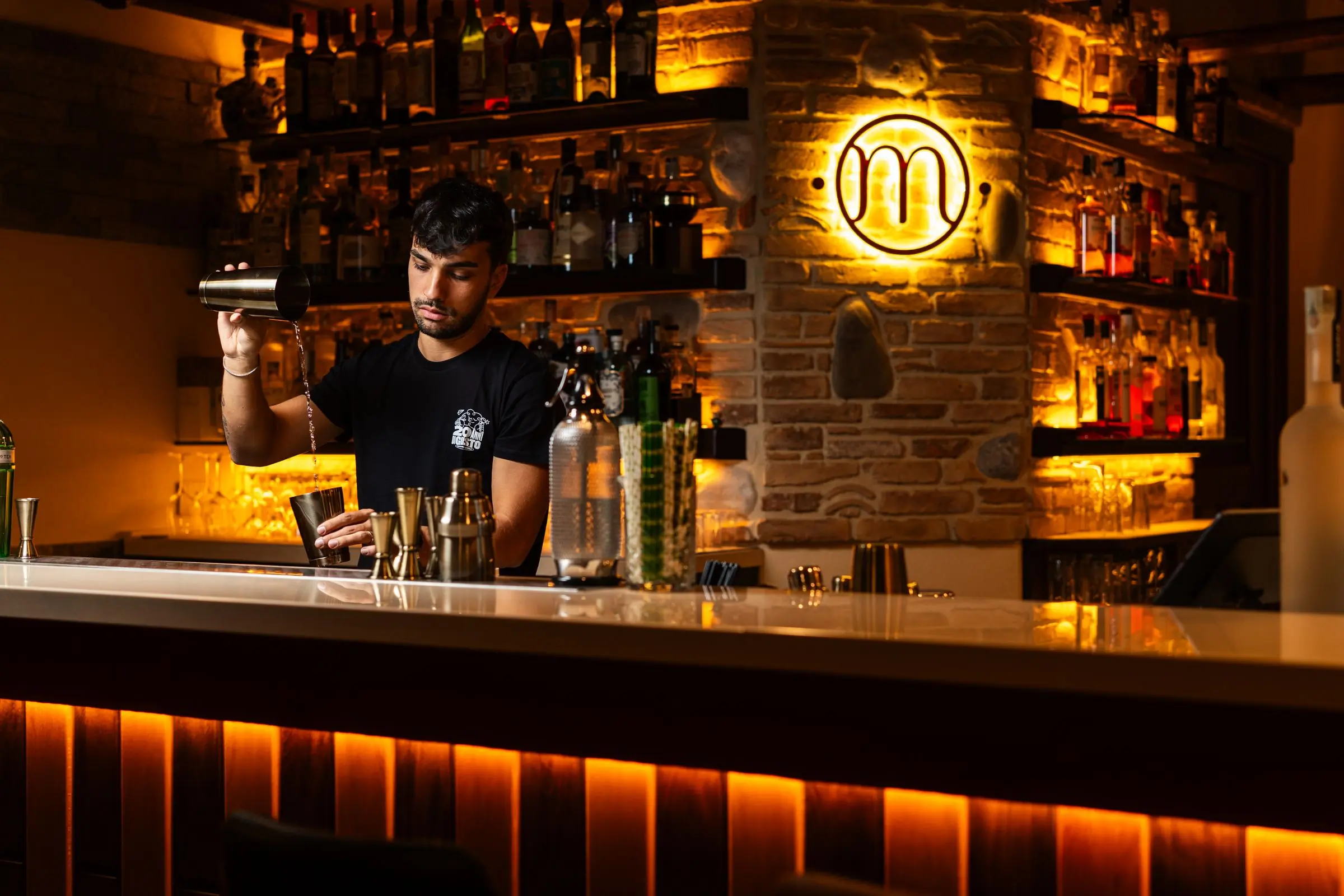 The bar at Morsel during service