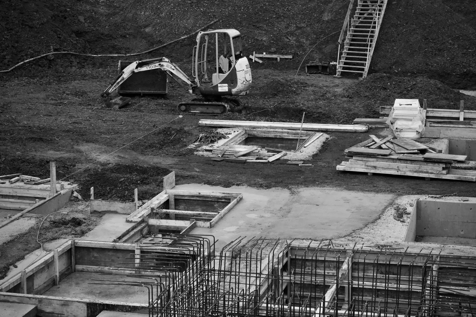 Earthworks on an early foundation