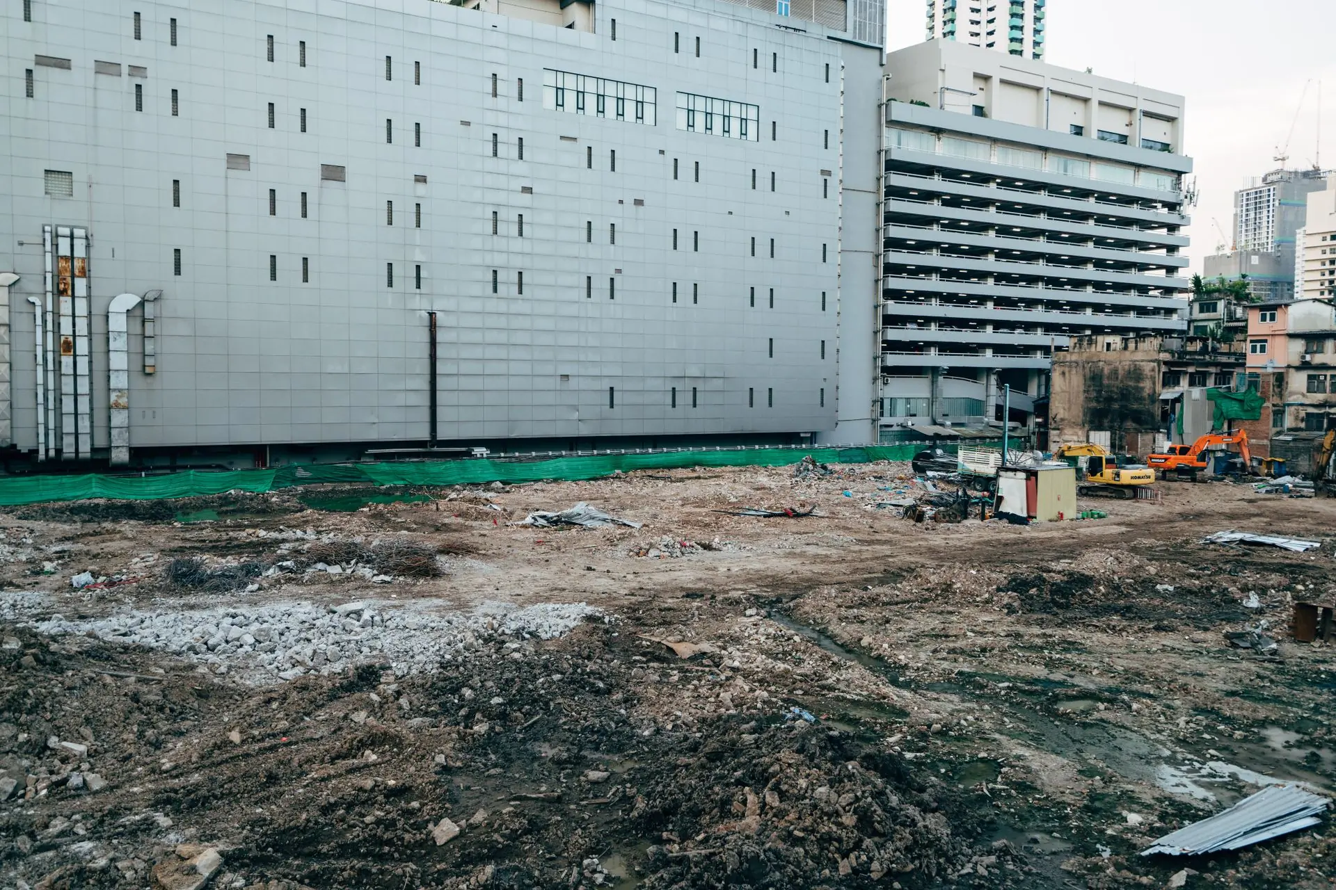 A city-centre site mid-build