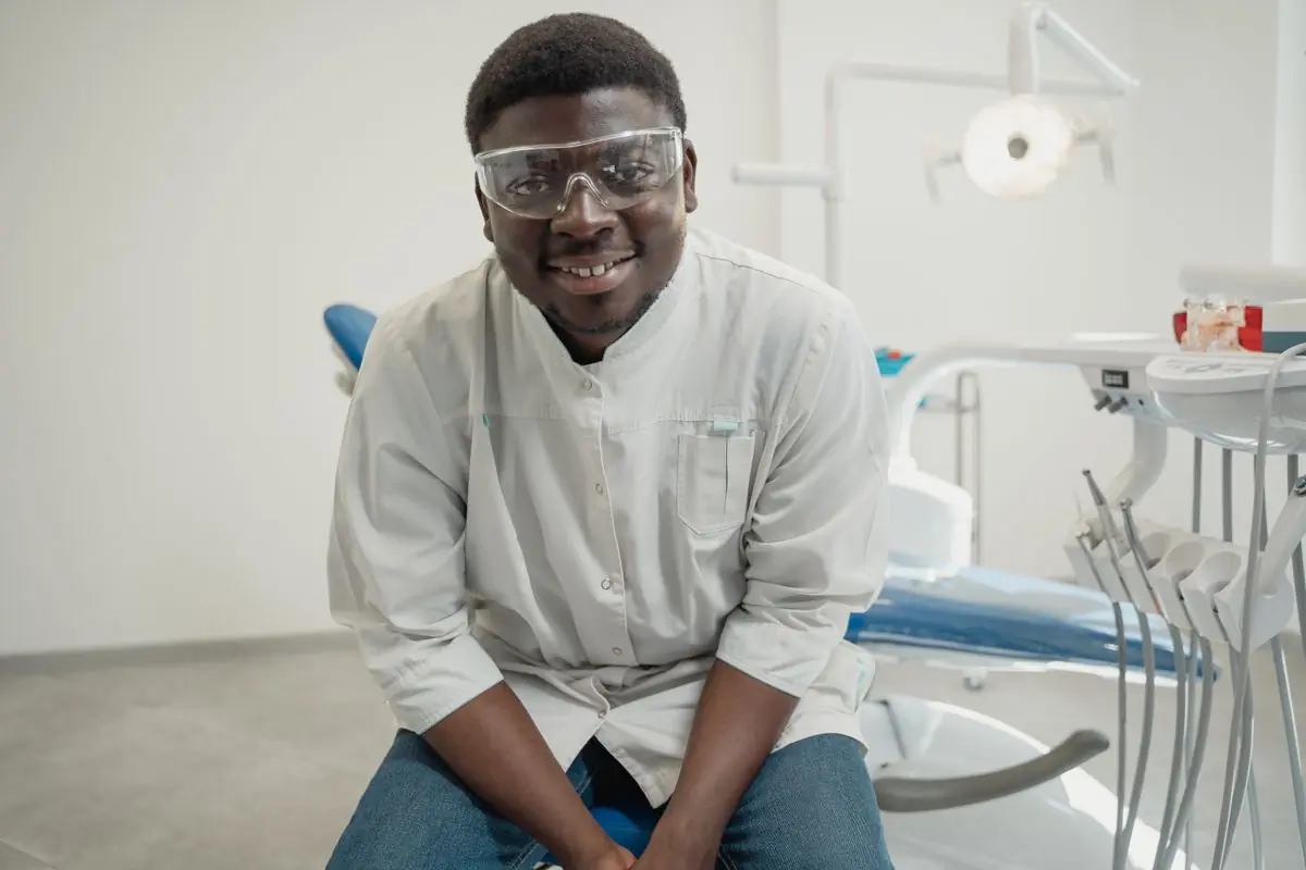 Dr. Charles Hammond, principal dentist, in one of the clinic's surgeries