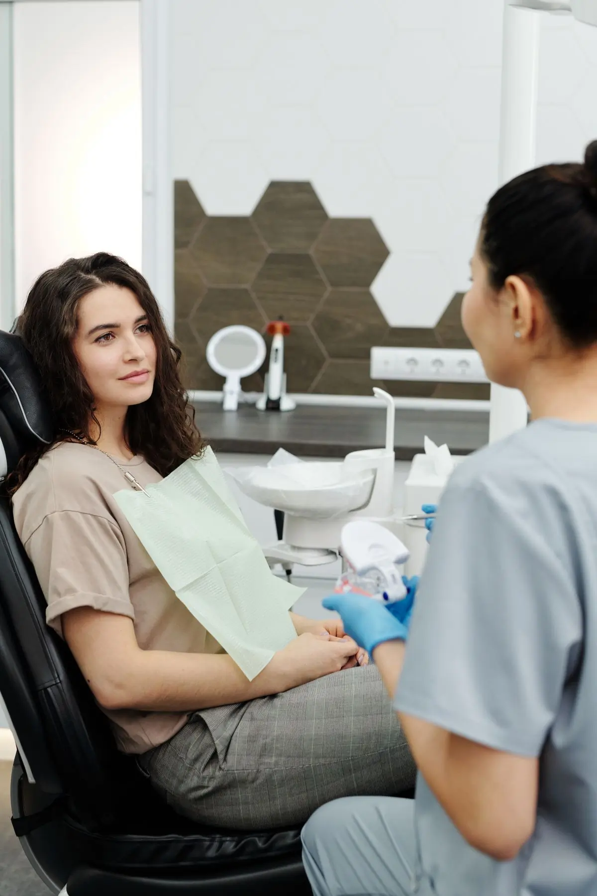 A patient arriving for a consultation at the practice
