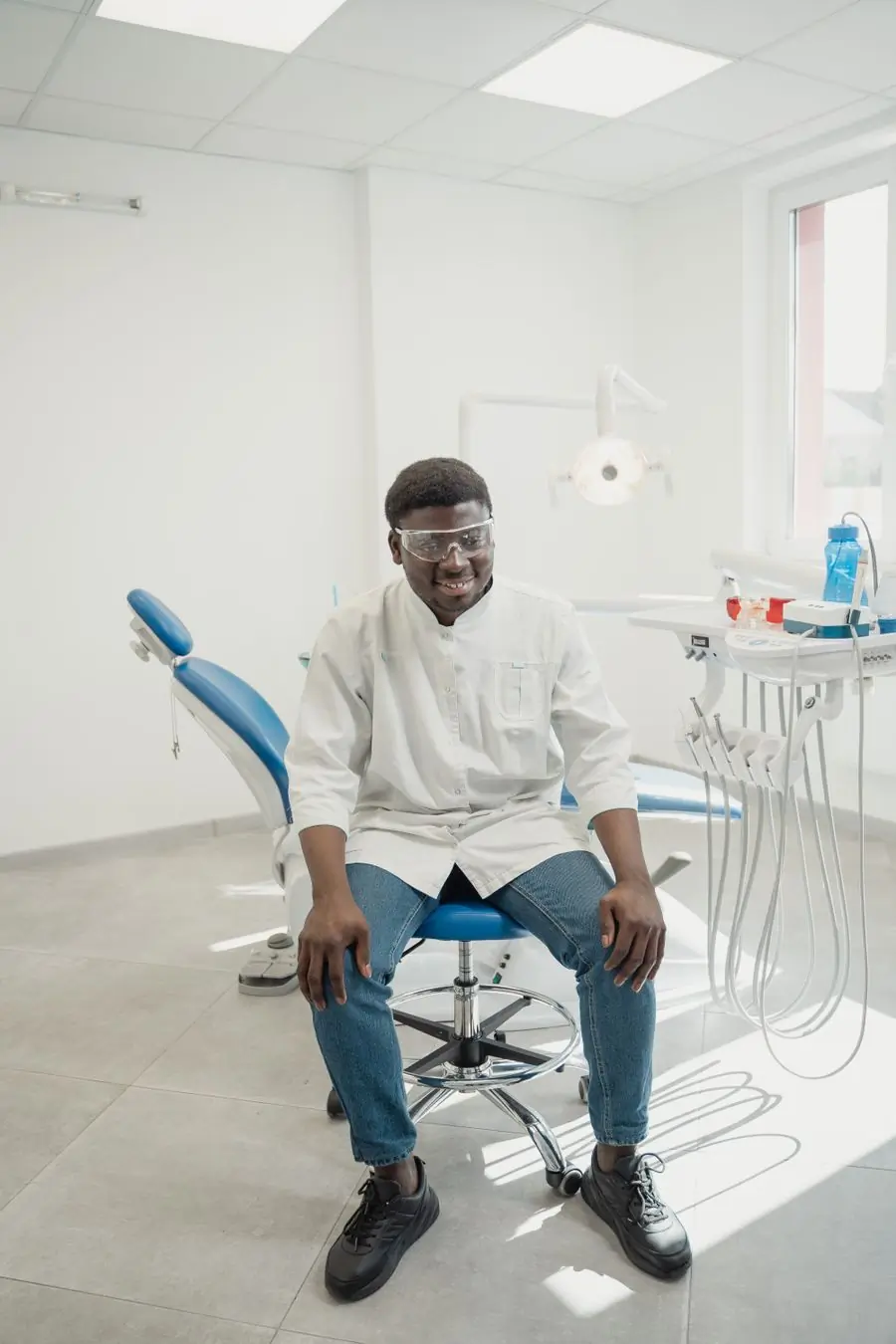 Dr. Selorm Agbeko, oral surgeon, in one of the surgeries