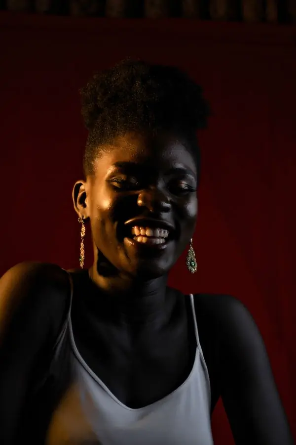 Esi Bonsu, a patient, smiling