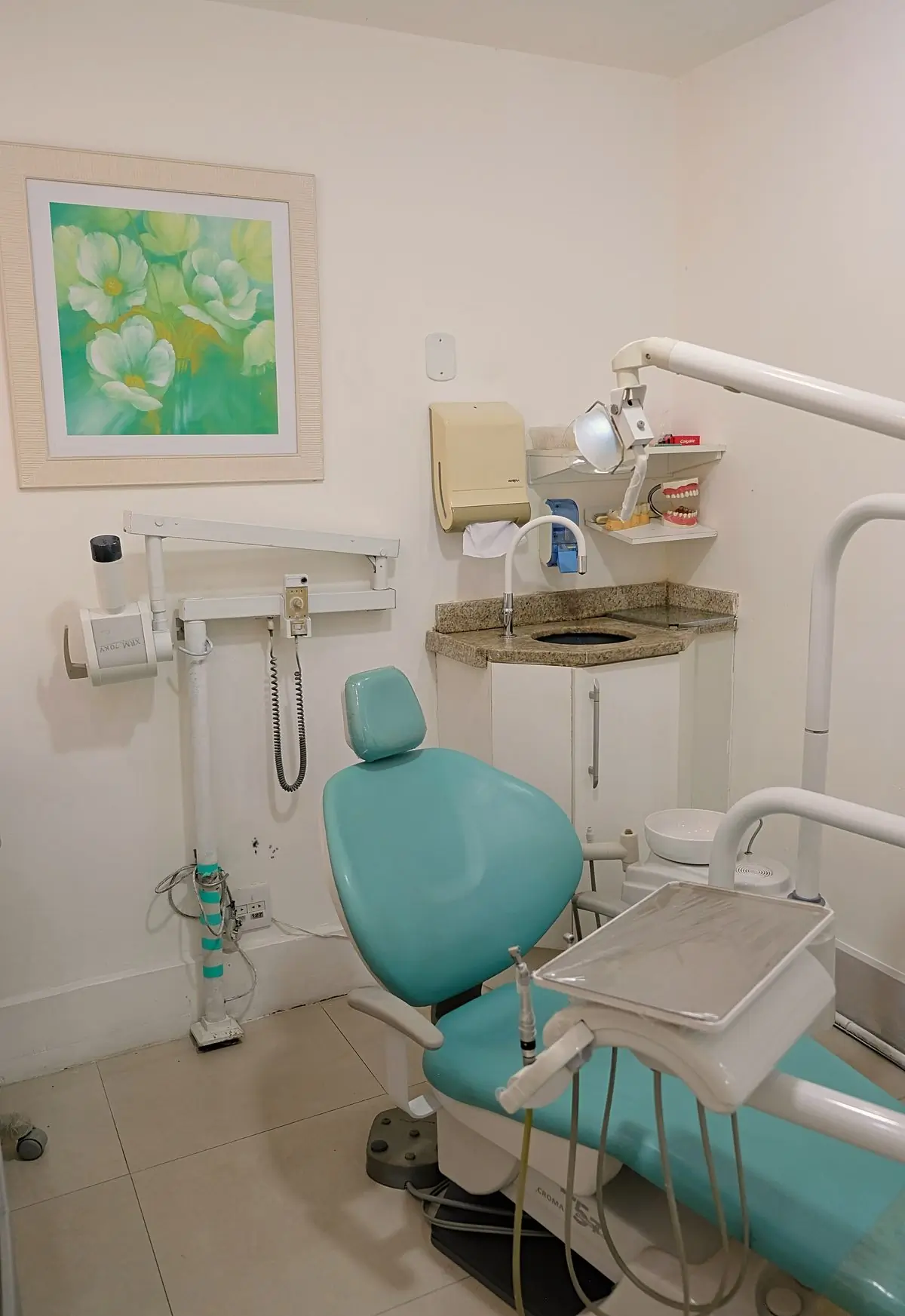 One of the clinic's two dental chairs