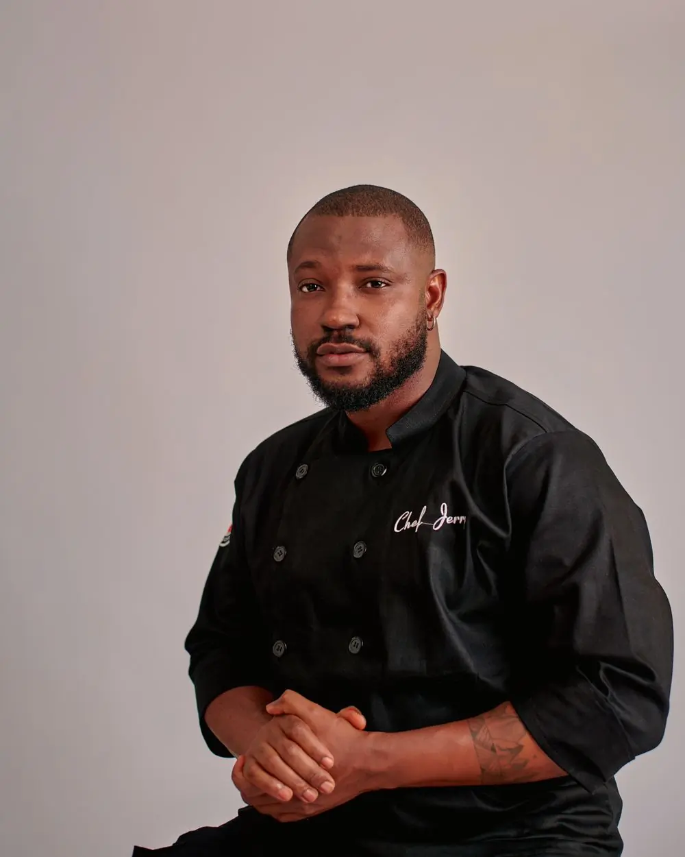 Kofi Ansah, head chef, in the kitchen