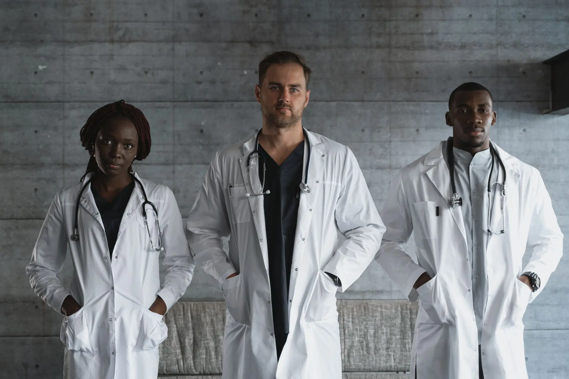 Three of the hospital's doctors on the ward