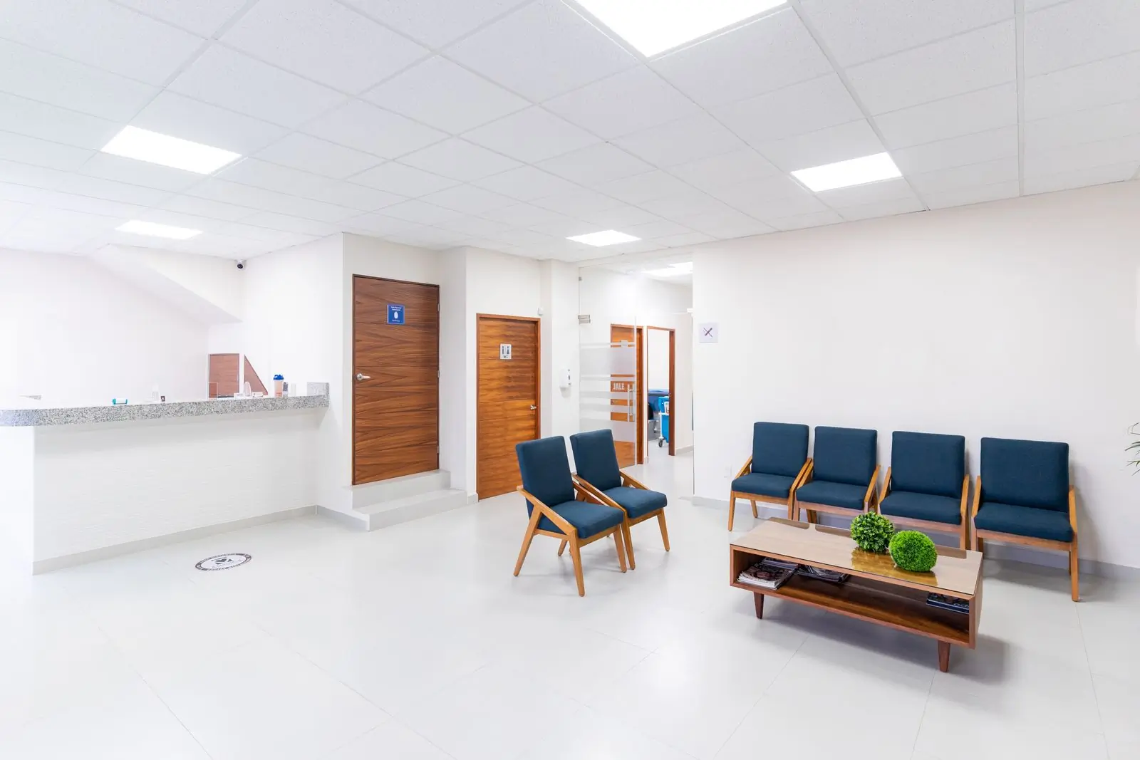 The outpatient waiting area before a morning clinic